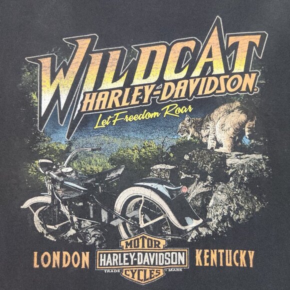 Harley Davidson Shirt Mens 2XL Kentucky Wildcat London Motorcycle Biker Pocket T - Picture 8 of 9